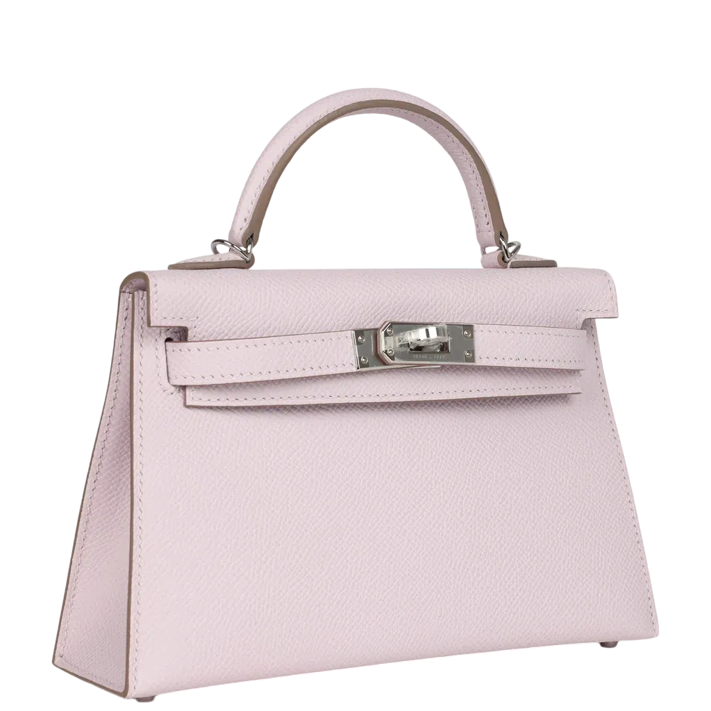 HermÃ¨s Kelly Sellier 20 Mauve Pale Epsom Palladium Hardware